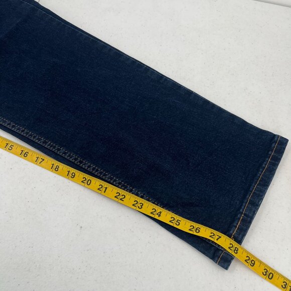 Levi's Men 505 Regular Fit Jeans 38 Dark Wash Stretch Denim Zip Fly - Picture 7 of 12